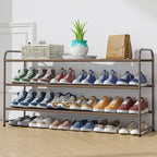 Kitsure Shoe Rack for Closet Shoe Rack for Front Door Entrance Sturdy Shoe Shelf Stackable Closet Shoe Organizer for Garage Space-Saving Shoe Rack Cabinet Shoe Rack Brown X-Large