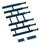 GZOOGHOME 6 Pack Bamboo Drawer Dividers with 12 Inserts Expandable Adjustable Clothes Drawer Organizers and Storage from 17" to 22" for Kitchen Bedroom Dresser Cosmetics (Navy Blue)