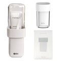Portable Travel Toothbrush Case Covered Toothbrush Cup Holders Toothbrush and Toothpaste Travel Case Toothbrush Storage Organizer Container for Traveling Bathroom(White)