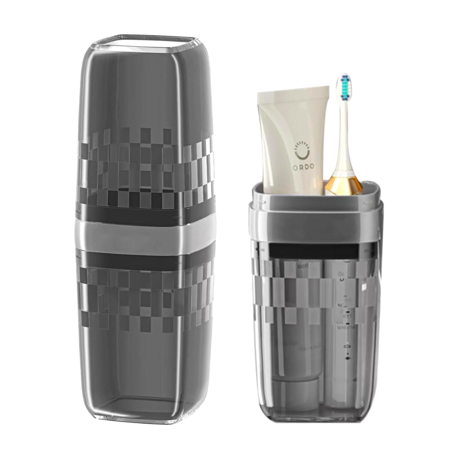 Toothbrush Holders with Cover – Portable Compact Toothbrush Case & Carrier for Bathroom School Business Trips – Toothbrush Holders Trave and Protective Storage Case (Black)