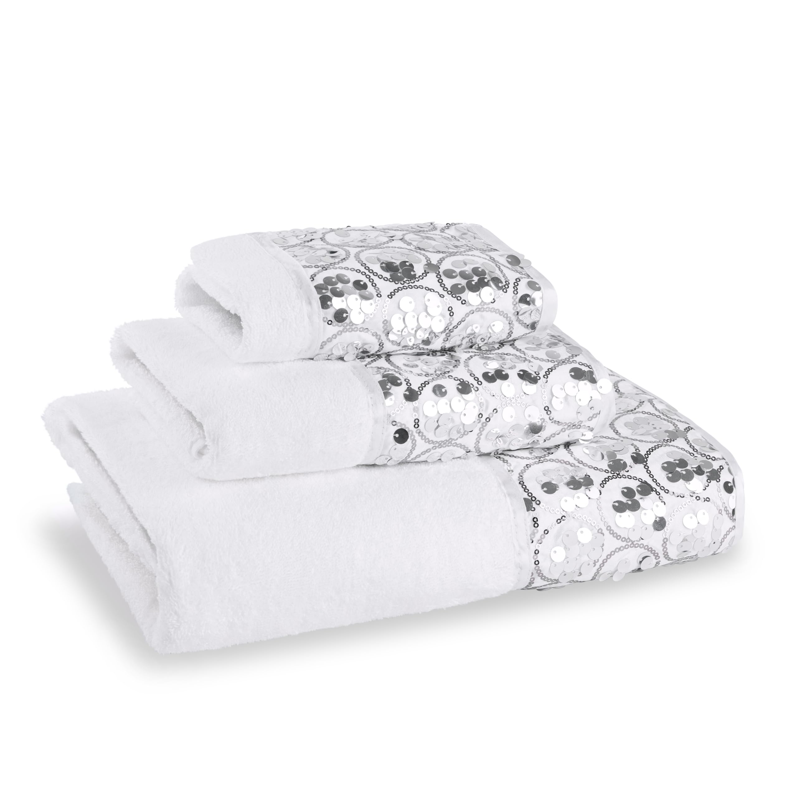 Zahari Home Sinatra 3 Piece Bathroom Towel Set Bath Towel Hand Towel Wash Cloth Absorbent White