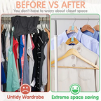 40 PCS Clothes Hanger Connector Hooks Closet Hangers Organizer Space Saving Clip