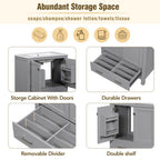 30  Gray Bathroom Vanity With Single Sink, Combo Cabinet Undermount Sink, Bathroom Storage Cabinet With 2 Doors And A Drawer, Soft Closing, Multifunctional Storage, Solid Wood Frame