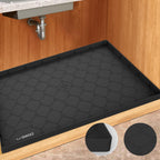 Under Sink Mat 22" x 19" Waterproof Silicone Under Sink Protector Mats for Kitchen Bathroom & Laundry Cabinets Flexible Sink Shelf Liner Holds 2 Gallons Multi-Purpose Drip Tray for Leaks Spills