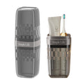Travel Toothbrush Cup Toothbrush Holder with Cover Portable Travel Toothbrush Holder Toothbrush Case and Carrier for Bathroom School Business Trip (Black)