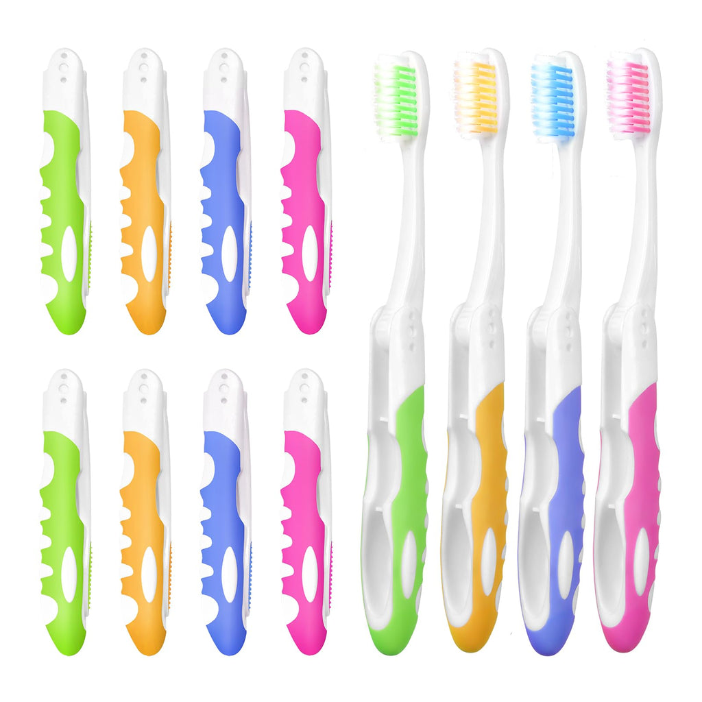 EasyHonor Travel Toothbrush Bulk Folding Toothbrush with Toothbrush BoxSoft Potable Travel Size Toothbrush Individually Wrapped Toothbrush for Travel Camping School Home Supplies.(20 Pcs)