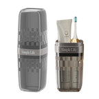 Travel Toothbrush Cup Toothbrush Holder with Cover Portable Travel Toothbrush Holder Toothbrush Case and Carrier for Bathroom School Business Trip (Black)