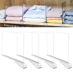 4 Pack Shelf Dividers for Closet Organization Closet Organizers and Storage Closet Shelf Organizer Towel Organizer for Bedroom Bookshelf Kitchen Office Closet Bathroom