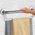 16 inch Safety Bar Towel Rack 2-in-1 Grab Bars with Towel Holder for Seniors Bath Towel Rack Wall Mounted Double Towel Racks for Bathroom Double Towel Bar Safety Bar Towel Set Stainless Steel