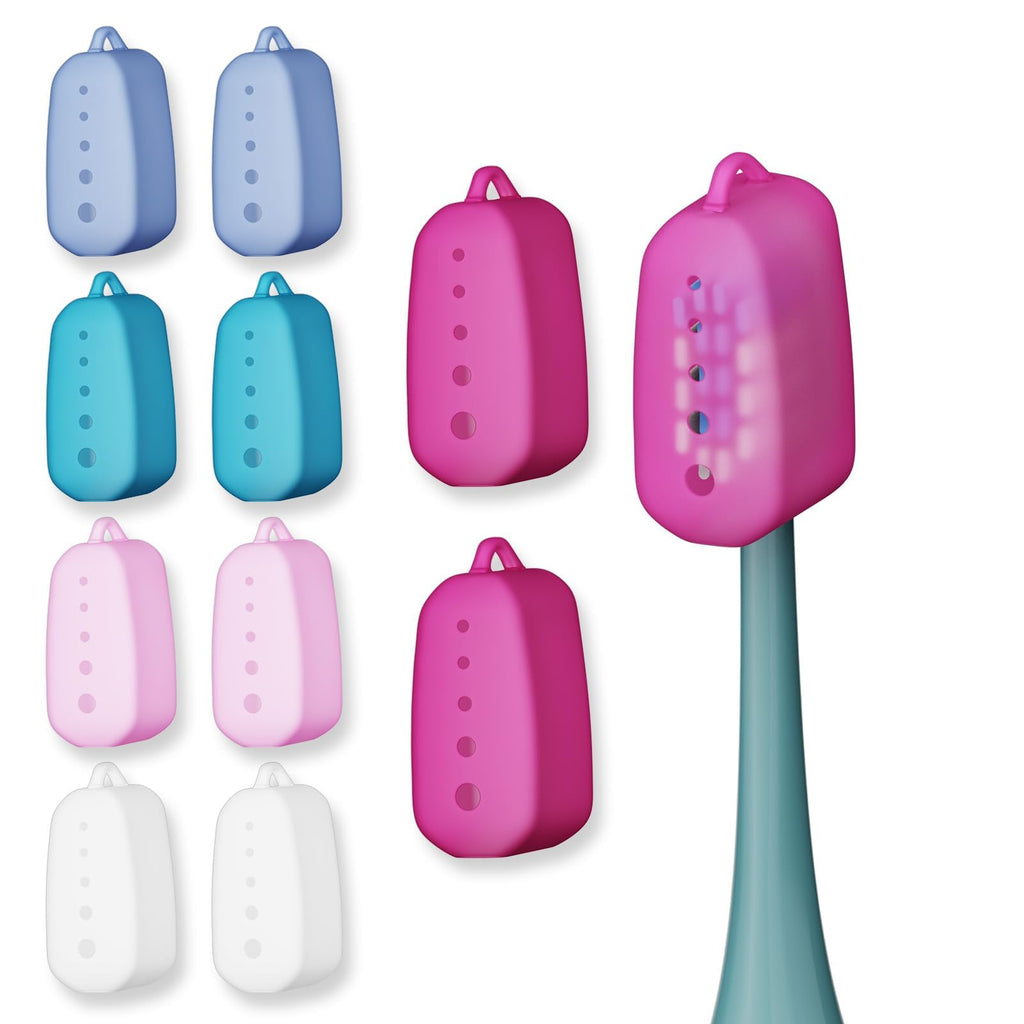 10PCS Silicone Toothbrush Head Cover Travel Toothbrush Protector Electric Toothbrush Covers Caps& Manual Toothbrush Cover for Kids/Adults，Travel Toothbrush Travel Essentials (6 Colors)
